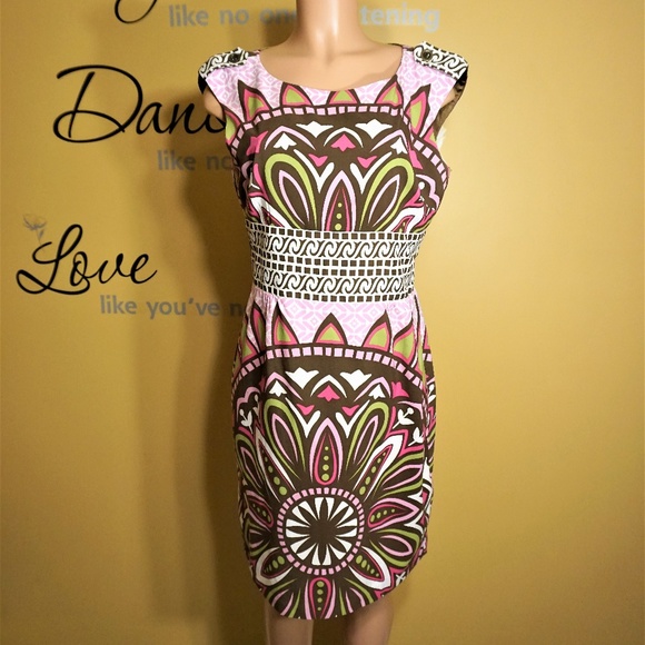 NICOLE MILLER Flower Print Dress Size 12 - Picture 1 of 8